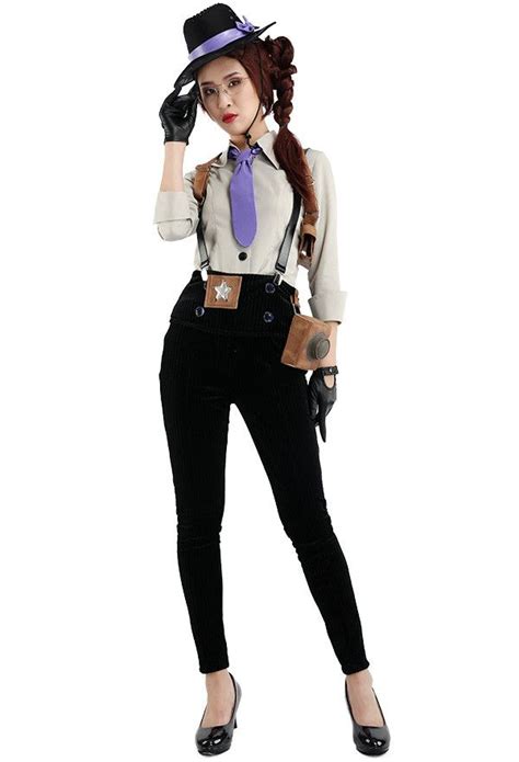 Adult Women Detective Vintage Costume Fortnite Cosplay Outfits For