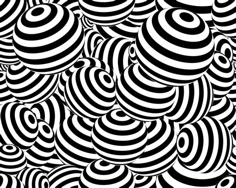 Abstract Geometric Pattern Vector Seamless Black And White Circle