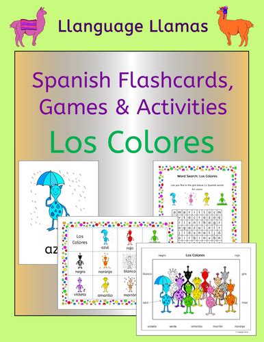 Spanish Colors Vocabulary Los Colores Teaching Resources