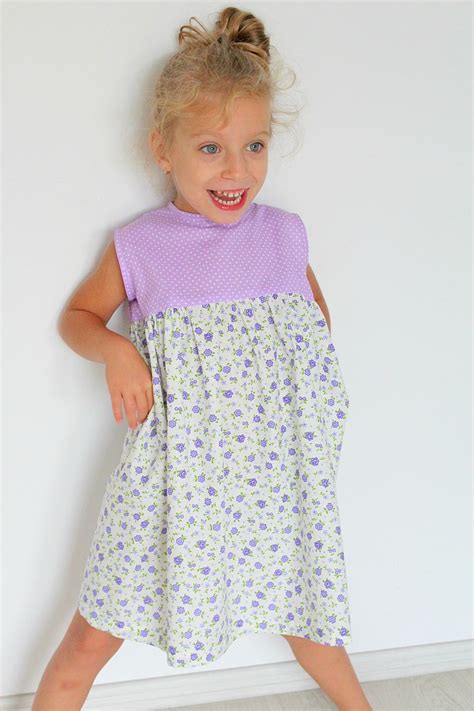 Gathered Dress Free Sewing Pattern For Girls Beginners Sewing Project