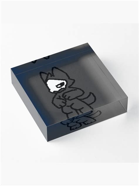 Changed Dark Latex Wolf Walking Sprite Male Acrylic Block For