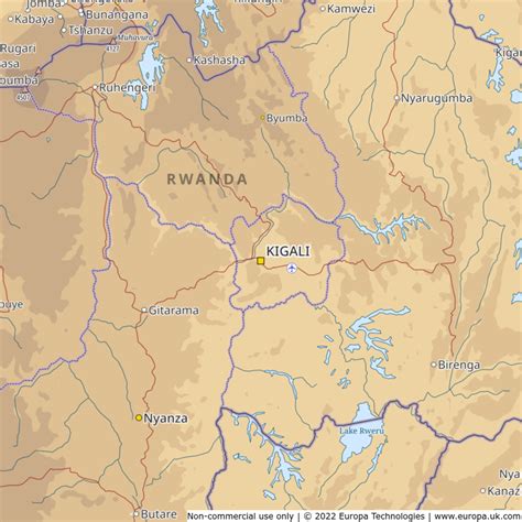 Kigali On Map Elevation Map Of Rwanda Download Scientific Diagram