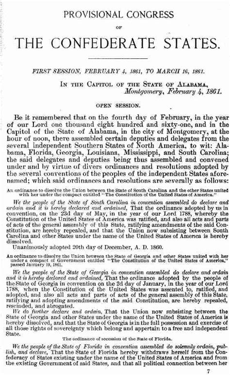 Journal Of The Congress Of The Confederate States Of A