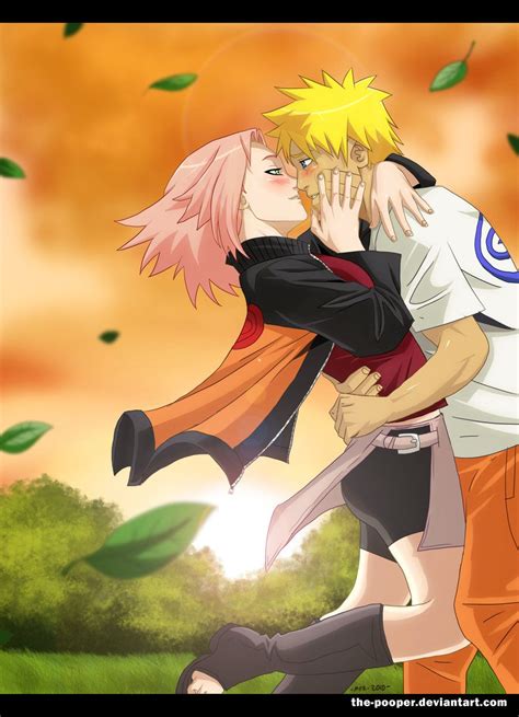 Naruto Uzumaki X Sakura Haruno NaruSaku SakuNaru Orange Yellow Pink Red Heaven