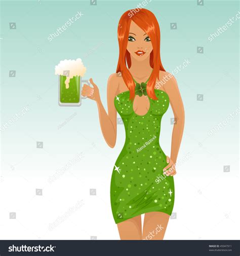 Sexy Leprechaun Girl Stock Vector Illustration 45947911 Shutterstock