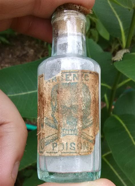 C 1854 Arsenic Poison Bottle Labeled Some Contents Collectors Weekly