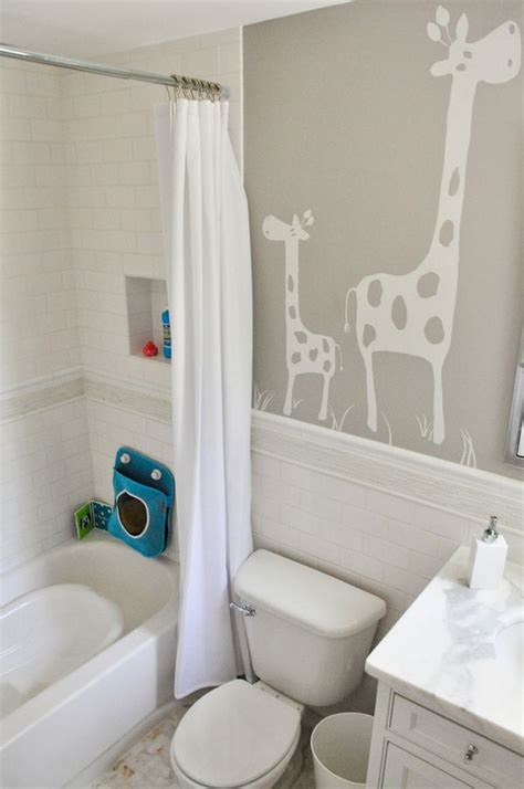 Use their shower curtain choice as the inspiration for all your other kids bathroom ideas, including the overall theme, the paint color and the accessories. 30 Playful And Colorful Kids' Bathroom Design Ideas