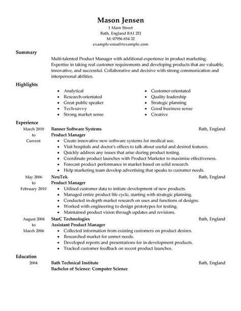 The classic cv will prove itself in technical professions and it is also a good choice for employees from the financial and insurance. Best Product Manager Resume Example From Professional ...