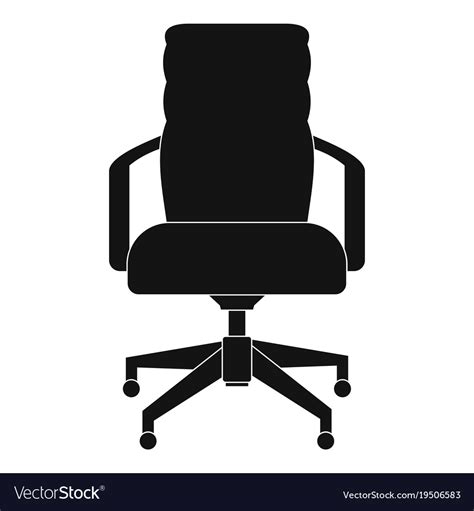 Office Chair Icon Simple Style Royalty Free Vector Image