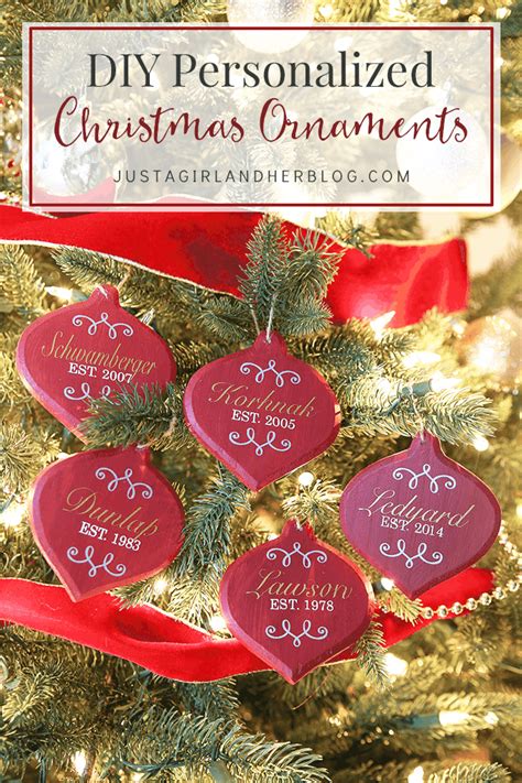 Diy Personalized Christmas Ornaments Just A Girl And Her Blog