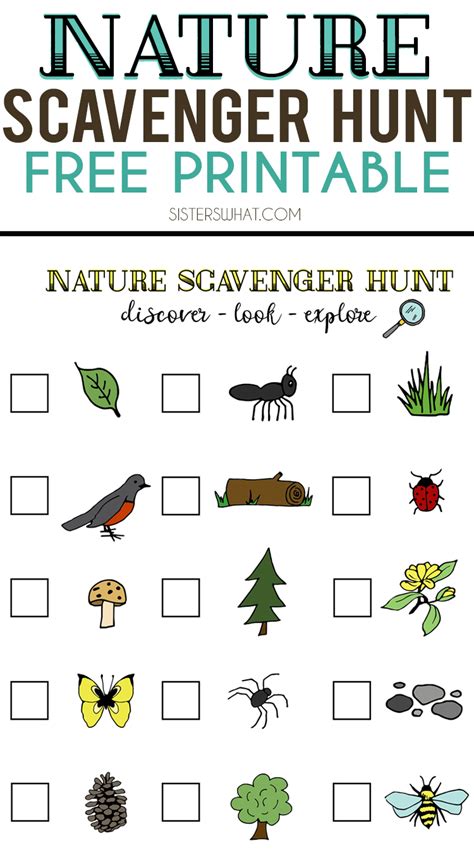 Scavenger Hunt Printables 40 Outdoor Scavenger Hunts For Kids With Free