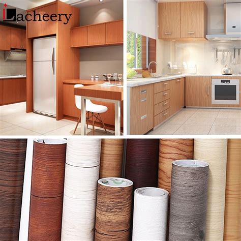 Ebuyers 24 wide stainlees steel contact paper kitchen countertop cabinet furniture pvc easy to remove with smoothing tool and knife ebuyers2. 1M/2M Waterproof Wood Vinyl Wallpaper Roll Self Adhesive ...