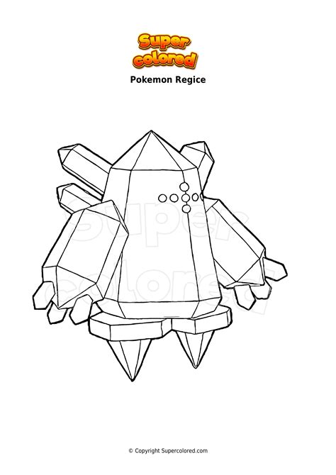 Coloring Page Pokemon Regice