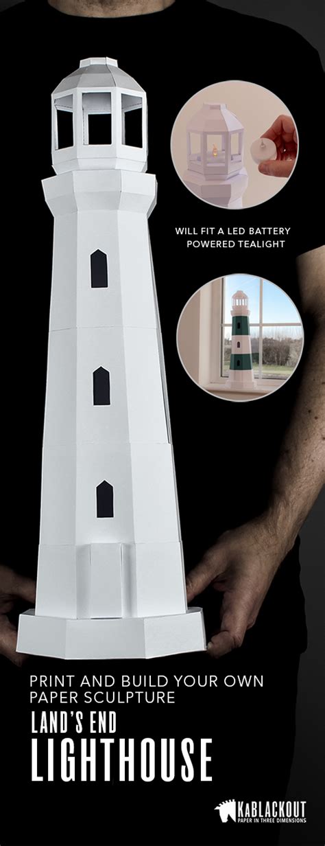 Lighthouse papercraft template download. Build your own beautiful