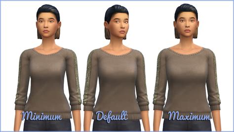 Female Chest Depth And Width Slider The Sims 4 Presets And Sliders