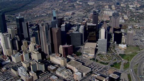 Dallas Skyline Daytime Birds Eye View Of The Dallas Skylines On A