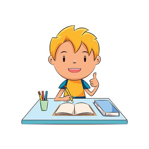Boy Homework Illustrations Royalty Free Vector Graphics And Clip Art