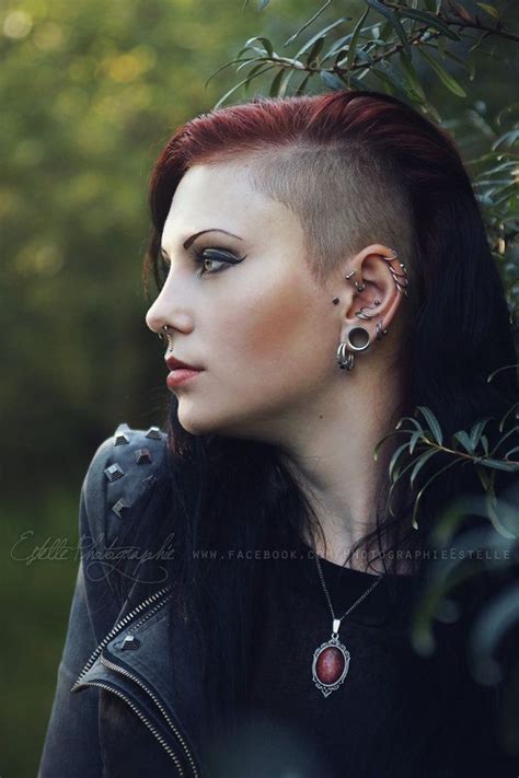 Pin By Jessica Turner On Redhead Character Inspiration Goth Hair Half Shaved Hair Short Hair