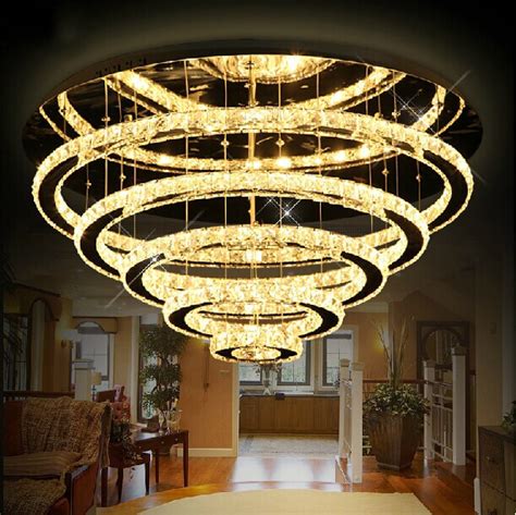 Luxury Modern Crystal Chandelier Rings Design Lustres De Cristal