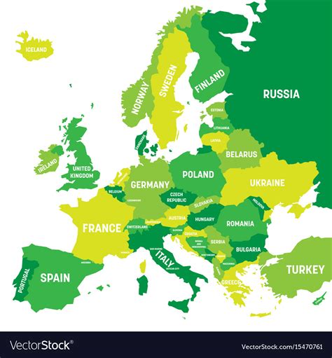 Political Map Europe Continent Royalty Free Vector Image Gambaran