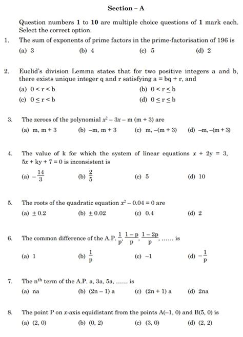 CBSE Class Exam Question Paper Mathematics Standard CBSE EXAM PORTAL CBSE ICSE