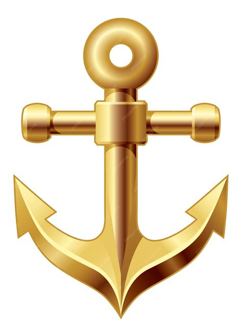 Premium Vector Gold Anchor