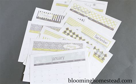 2016 Printable Calendars Page 2 Of 2 Blooming Homestead
