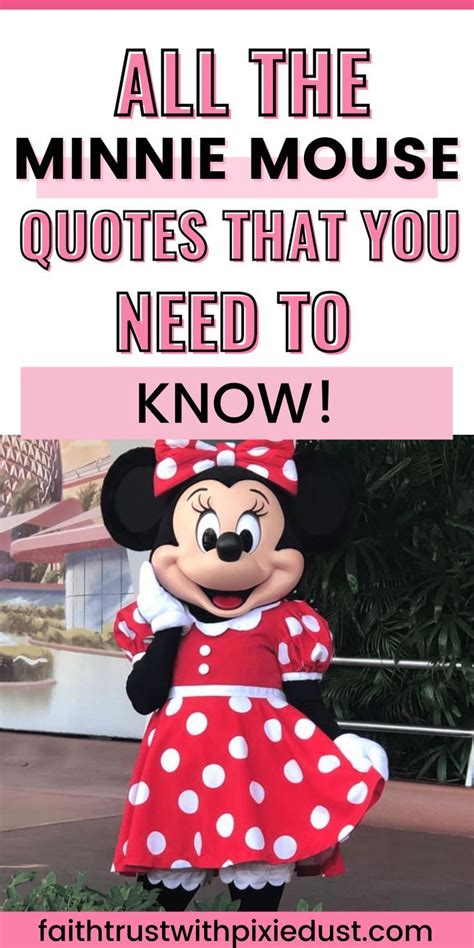 All The Minnie Mouse Quotes That You Need To Know Minnie Mouse Minnie Mickey Mousr