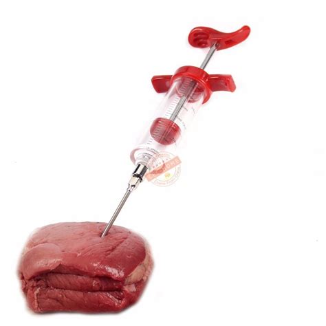 professional meat marinade injector flavor syringe for poultry turkey chicken grill cooking bbq
