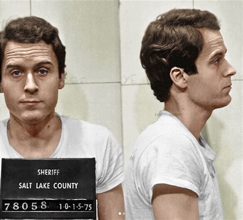 Ted Bundy Mugshot Hq Colorized By Me Ted Bundy Assassinos Em S Rie Ted
