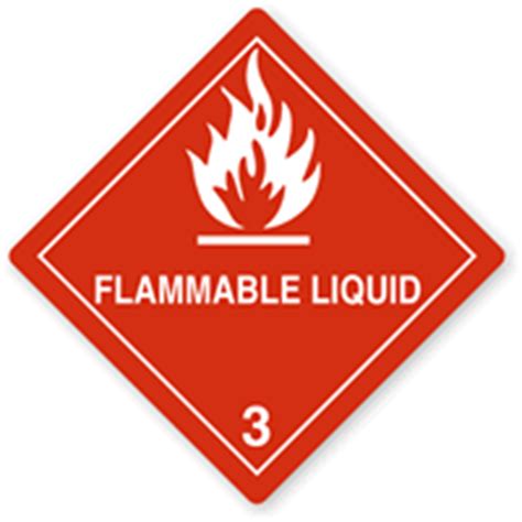 Flammable Liquid Vinyl Dot Hazmat Label Roll Sku Lb D V