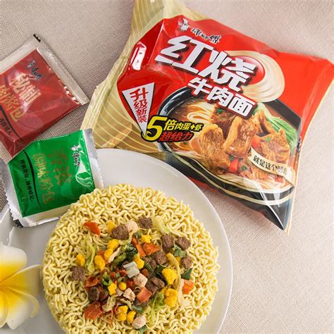 106g 2bags Chinese Instant Noodles Classic Braised Beef Noodles Snack Food Chinese Instant
