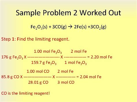4 3 Limiting Reactant Theoretical Yield And Percent