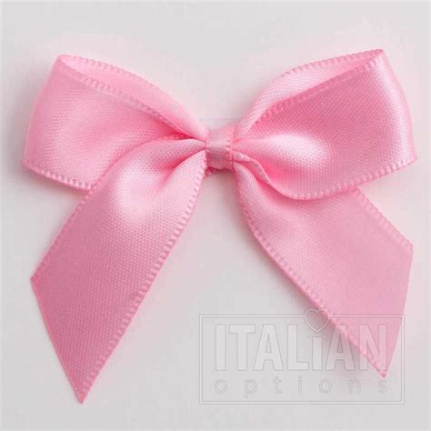 Pink 5cm Satin Ribbon Bow Self Adhesive 12 Pack Italian Options