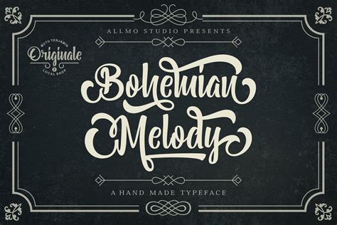 Bohemian Melody Script Fonts Creative Market