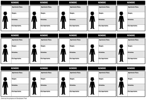 Plantilla Del Mapa De Caracteres Storyboard Por Es Examples Sexiz Pix