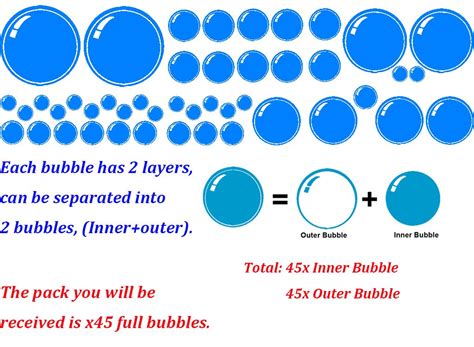 90x Multi Size Bubbles Bathroom Shower Door Vinyl Wall Stickers
