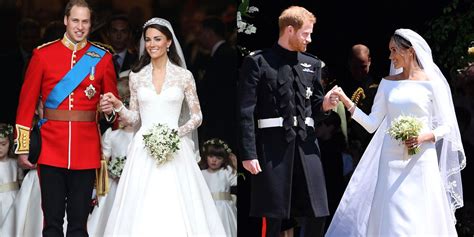 Meghan Markles Royal Wedding Dress Compared To Kate Middletons