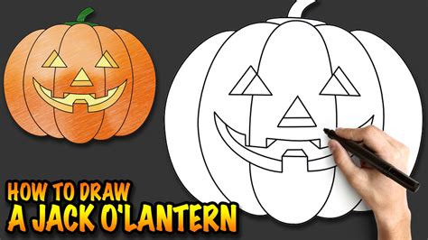How To Draw A Jack Olantern A Halloween Pumpkin Easy Step By Step