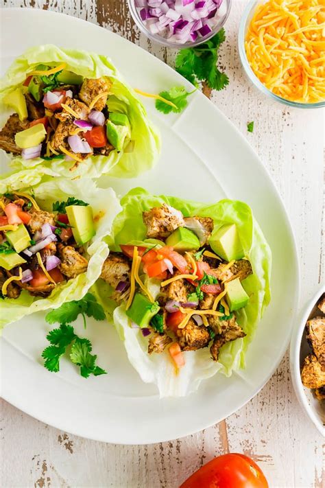 Quick And Easy Chicken Taco Lettuce Wraps Gluten Free