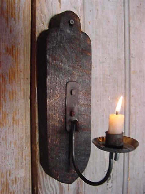 Rustic Candle Sconce Wall Candle Holder Blacksmith Handmade Etsy