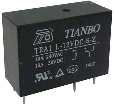 Printrelais 12 Vdc 12 A 1 Wechsler Tianbo Electronics Tra1 L 12vdc S Z