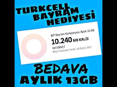 Turkcell Bedava Gb Bayram Hed Yes Youtube