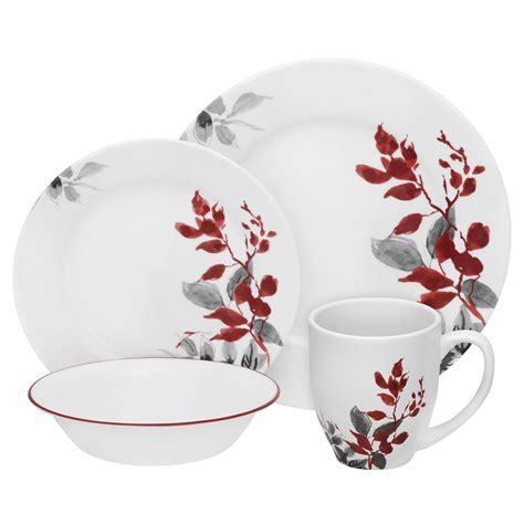 Corelle Boutique Dinnerware Set Kyoto Leaves 16 Pieces Wgl 1 S