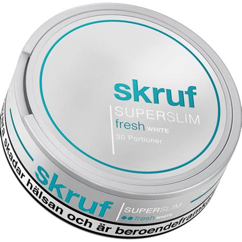 They were founded in 2002 and launched their first products in 2003. Skruf Super Slim Fresh White | Snus24.com