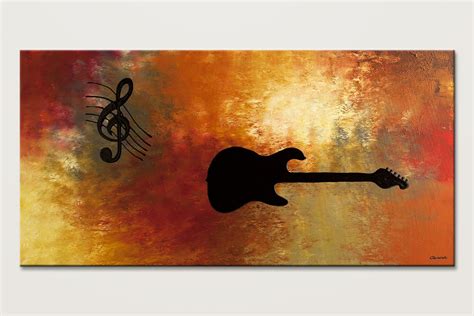 Musique Et Guitare Music Abstract Painting Id80