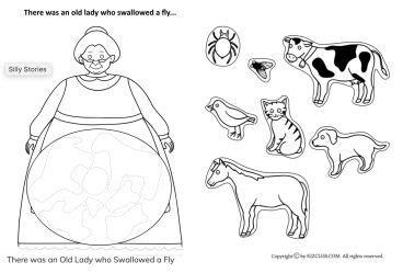 There Was An Old Lady Who Swallowed A Fly Free Printables And Lesson Ideas Swallowed A Fly