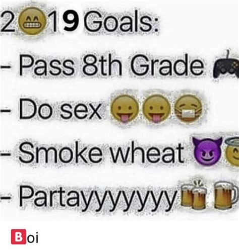 219 Goals Pass 8th Grade Do Sex Smoke Wheat Partayyyyyyy Goals Meme