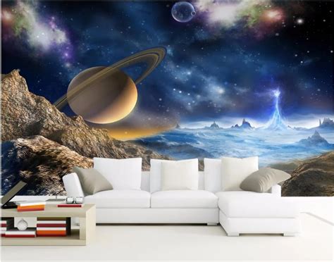 Custom Mural 3d Wallpaper Universe Stars Planets In The Solar System