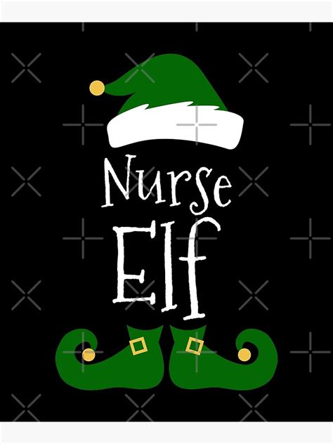 Nurse Elf Funny Christmas Costume Poster For Sale By Juvajay Redbubble